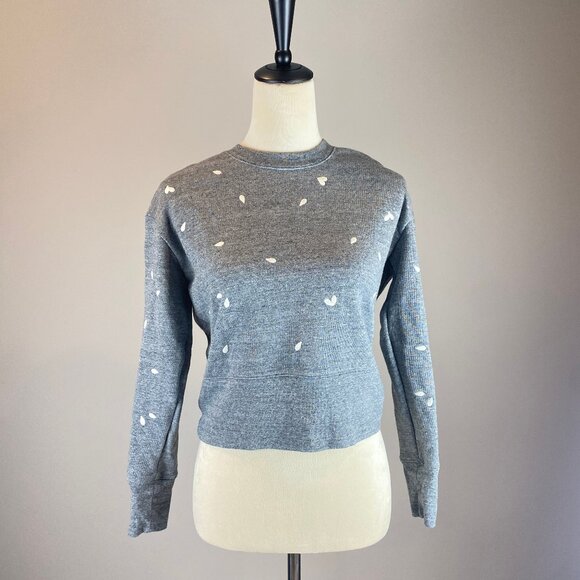 Madewell Embroidered Cropped Sweatshirt Women's Size XS - Picture 1 of 15